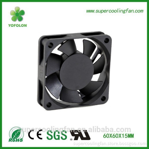 60x60x15mm 12v 24v dc cooling fan high flow low noise dc brushless fan